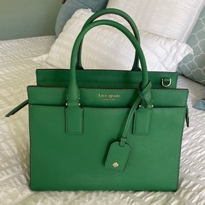 Kate Spade “Cameron” Emerald Green Satchel